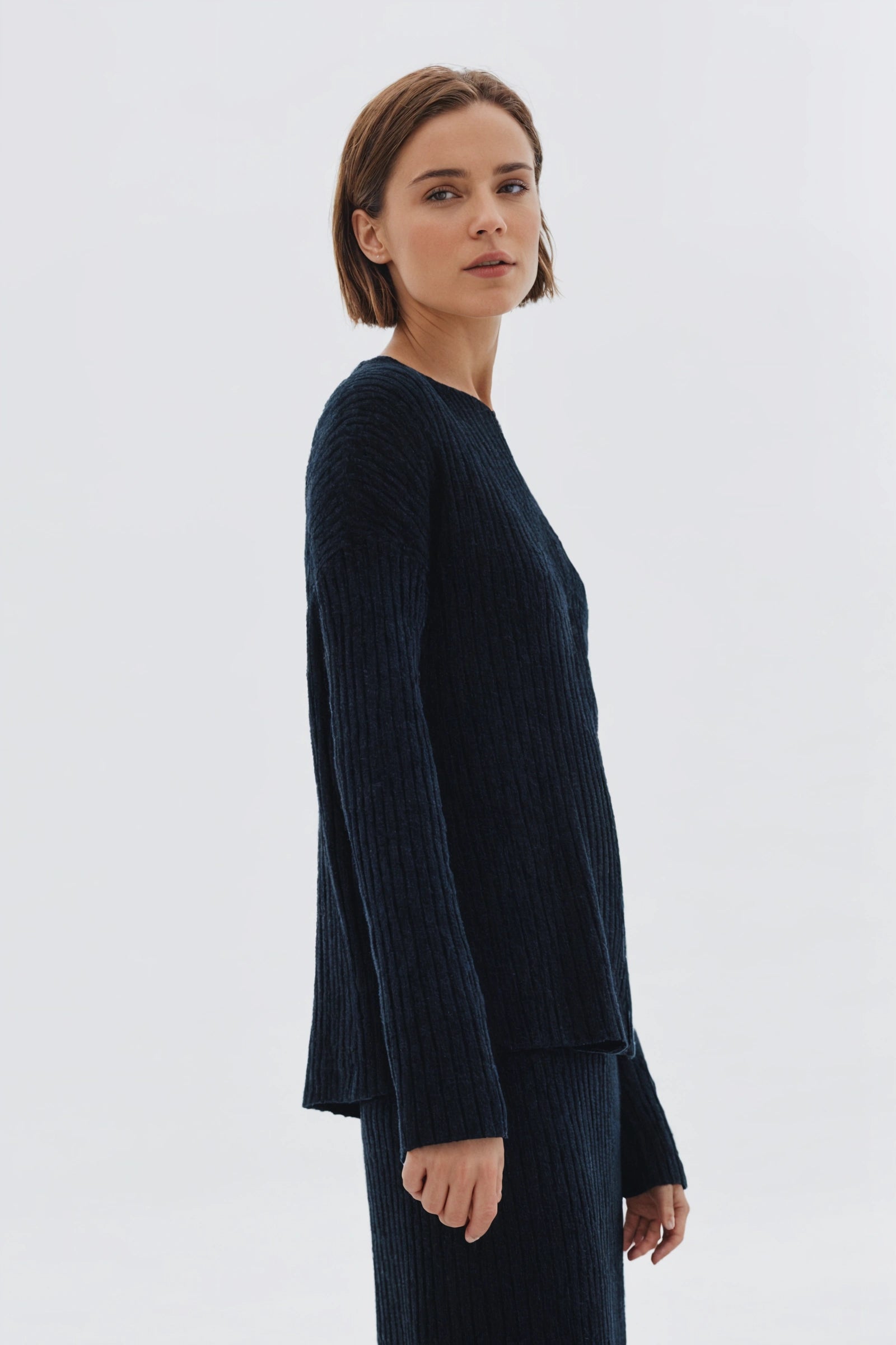 Wool Cashmere Rib Top