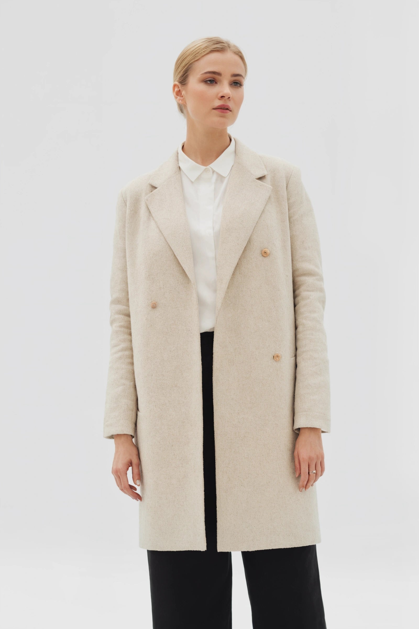 Single Breasted Wool Coat