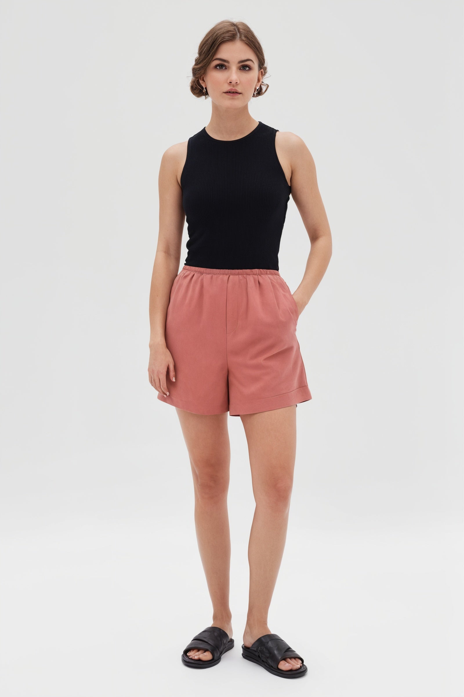 Philipa Poplin Short - lotus